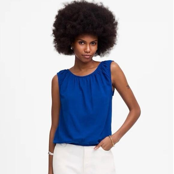 NWT Madewell Bubble Tee in Brilliant Sapphire Size XL - Picture 1 of 8